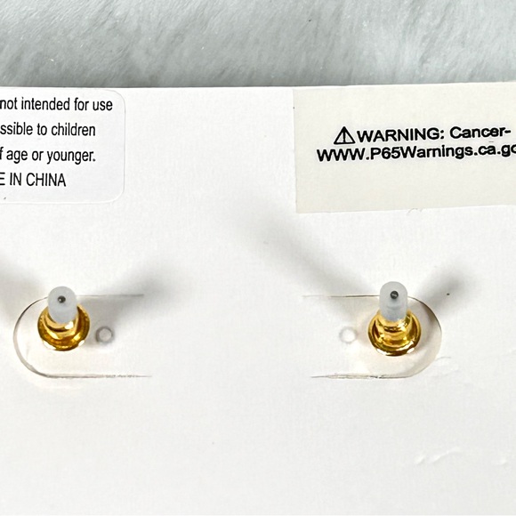 Carole Inc Bunny In Top Hat Earrings Pink Crystals White Seed Pearls Post NEW - Picture 2 of 4